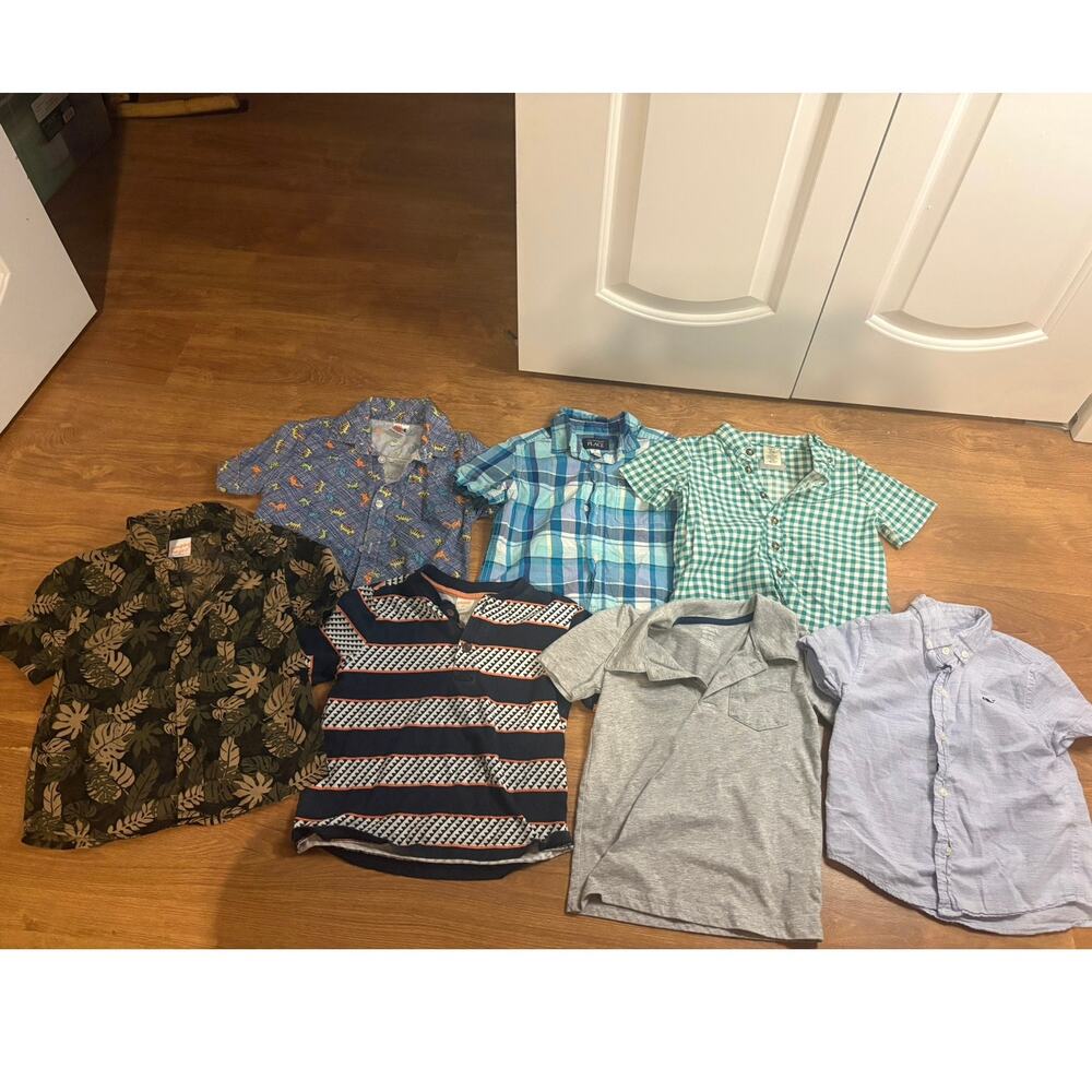Lot of 7 Button‎ Down Shirts Size 4T